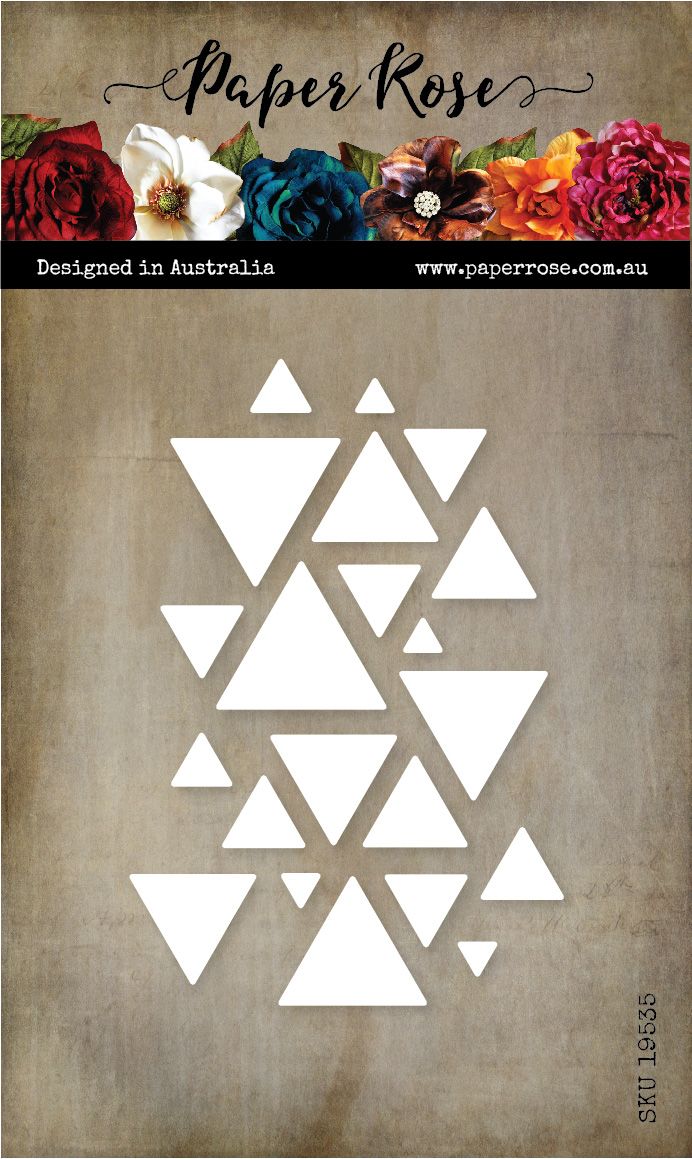 Paper Rose Card Creator Triangle Windows Metal Die