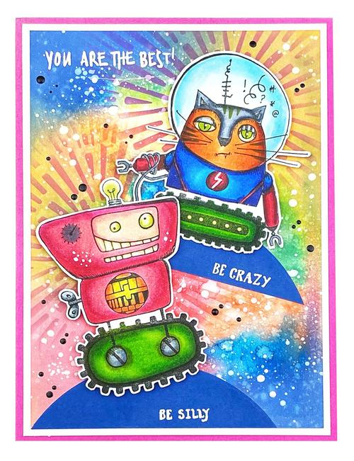 ART BY MARLENE - OUT OF THIS WORLD STAMP - BIG BOTS