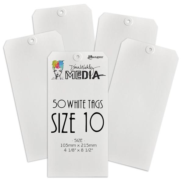 Dina Wakely Media white Tags No 10 (50pk)