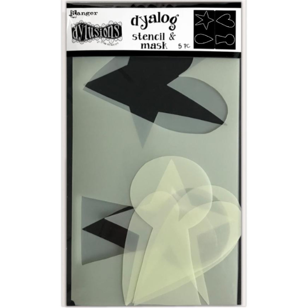 Dylusion Dyalog Stencil- " Stencil Mask it "