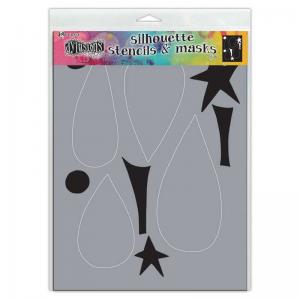 Dylusions Silhouette Stencils & masks - A Ton of Trees Large