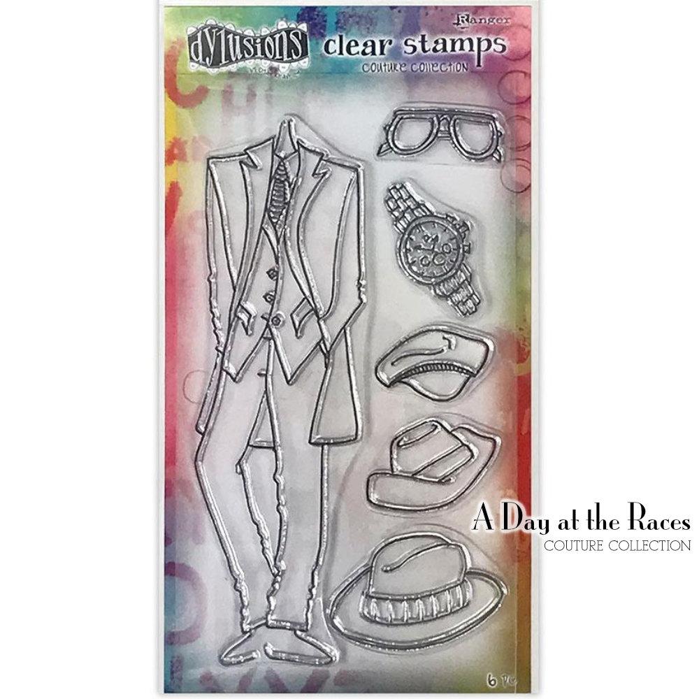 Dylusions Stamps Clear Stamps Couture Collection -Day at the Races