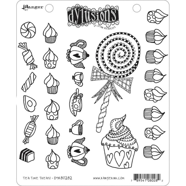 Dylusion stamps Tea Time Treats