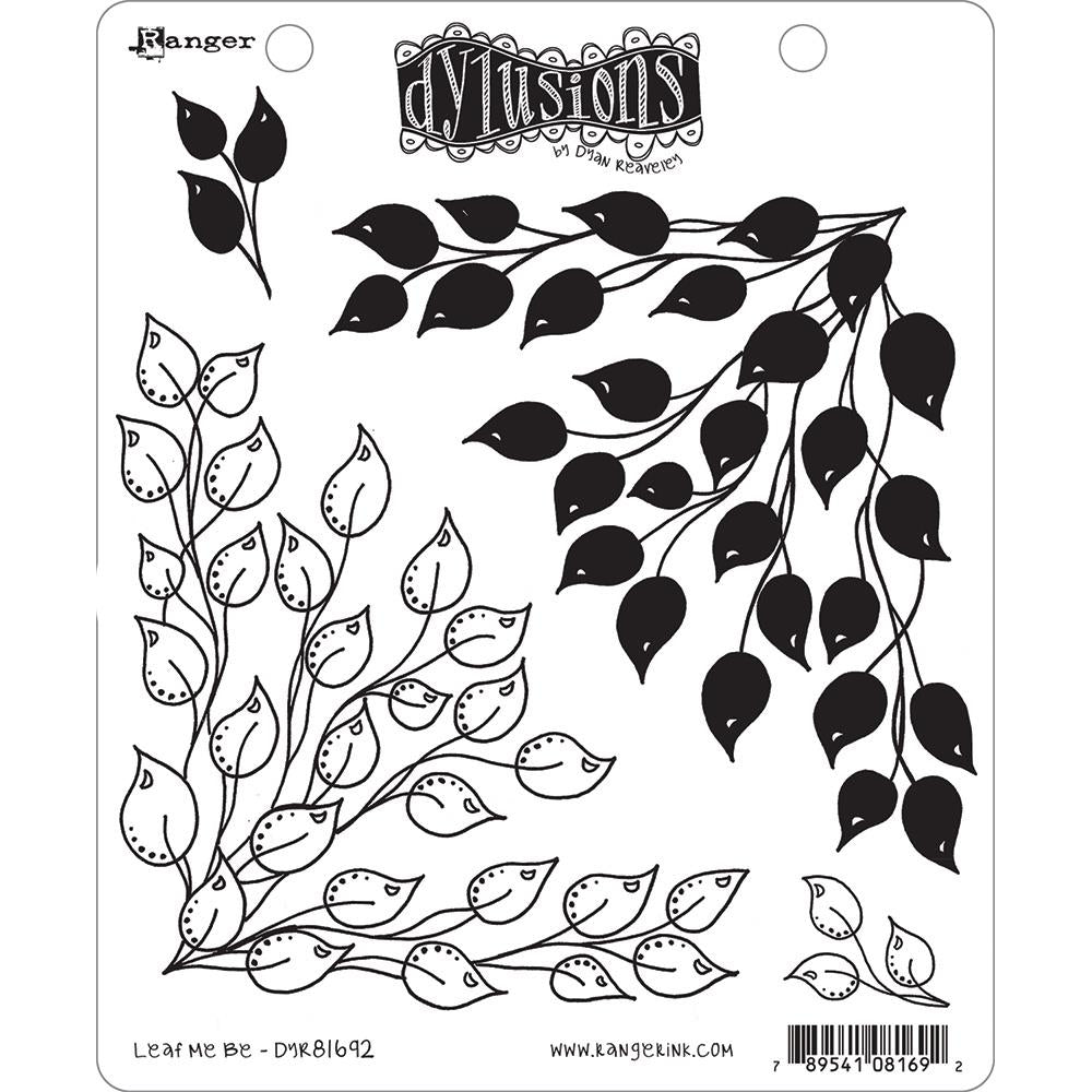 Dylusions Stamps "Leaf Me be "