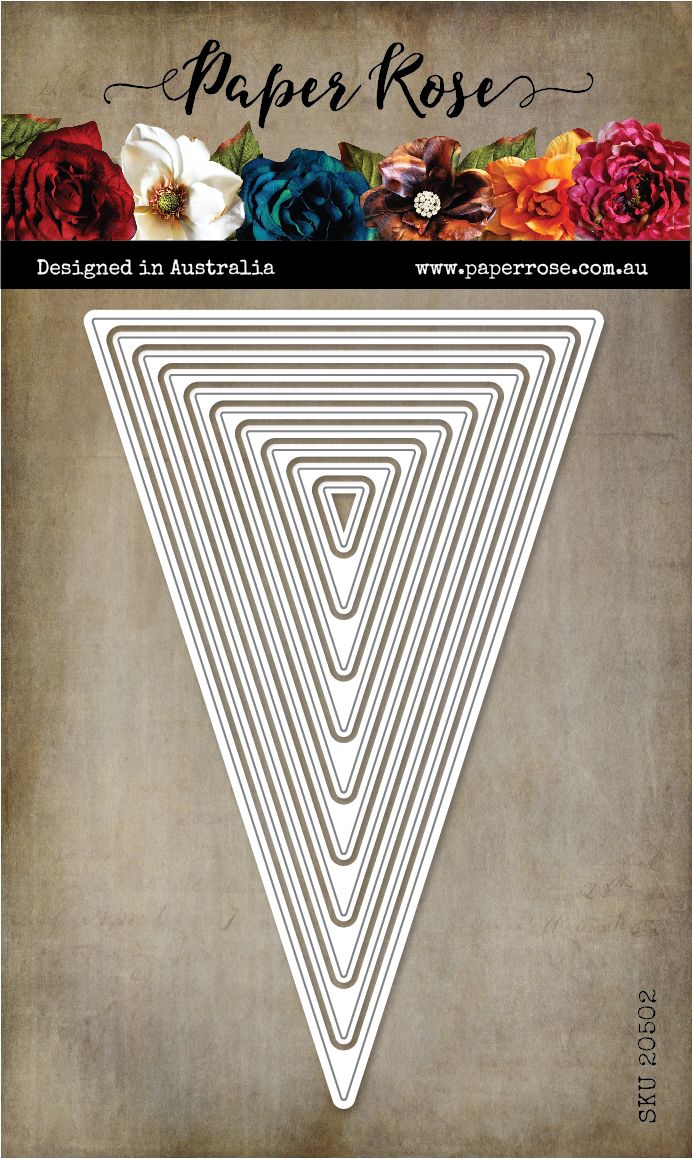 Paper Rose Nesting Bunting Metal Die