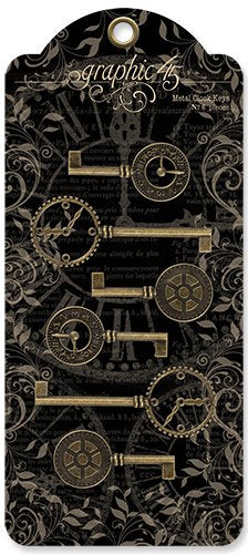 Graphic 45 Metal Clock Keys