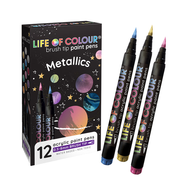 Life of Colour Metalic Brush Pens