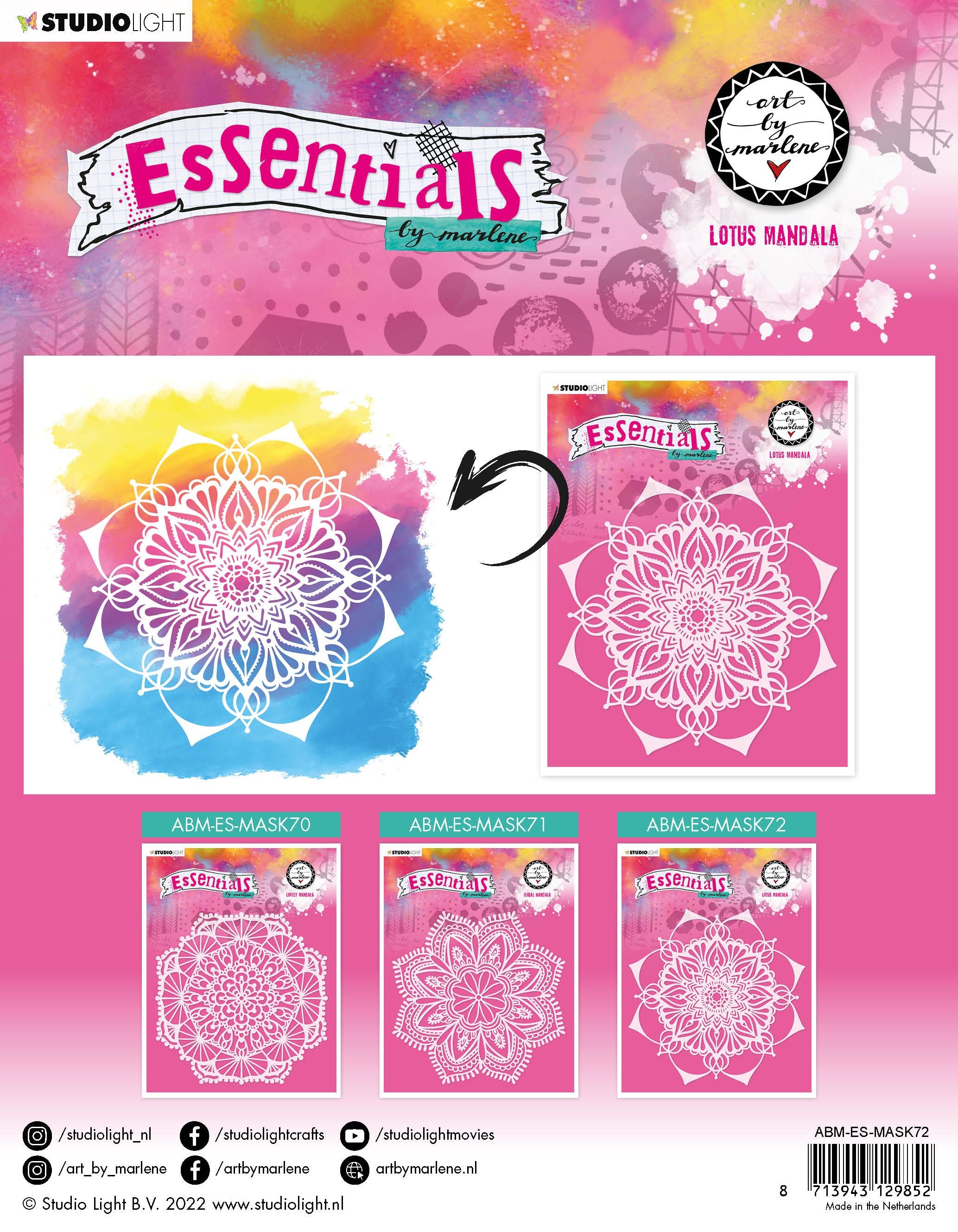 Art By Marlene Essentials StenciI LOTUS MANDALA