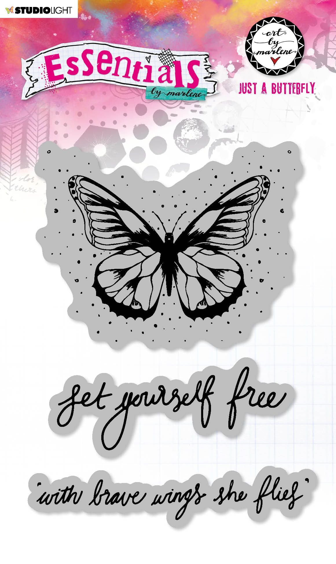 ART BY MARLENE - ESSENTIALS STAMP JUST A BUTTERFLY