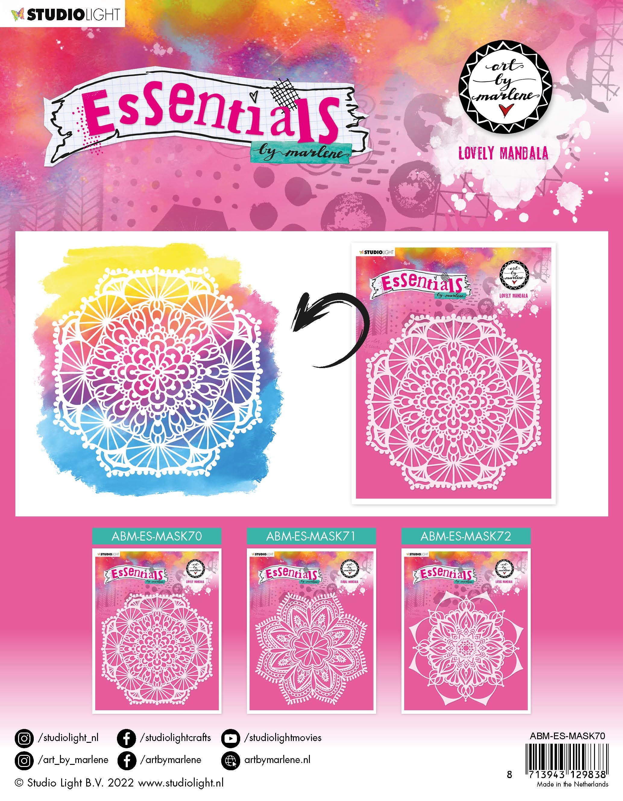 Art By Marlene Essentials Stencil LOVELY MANDALA