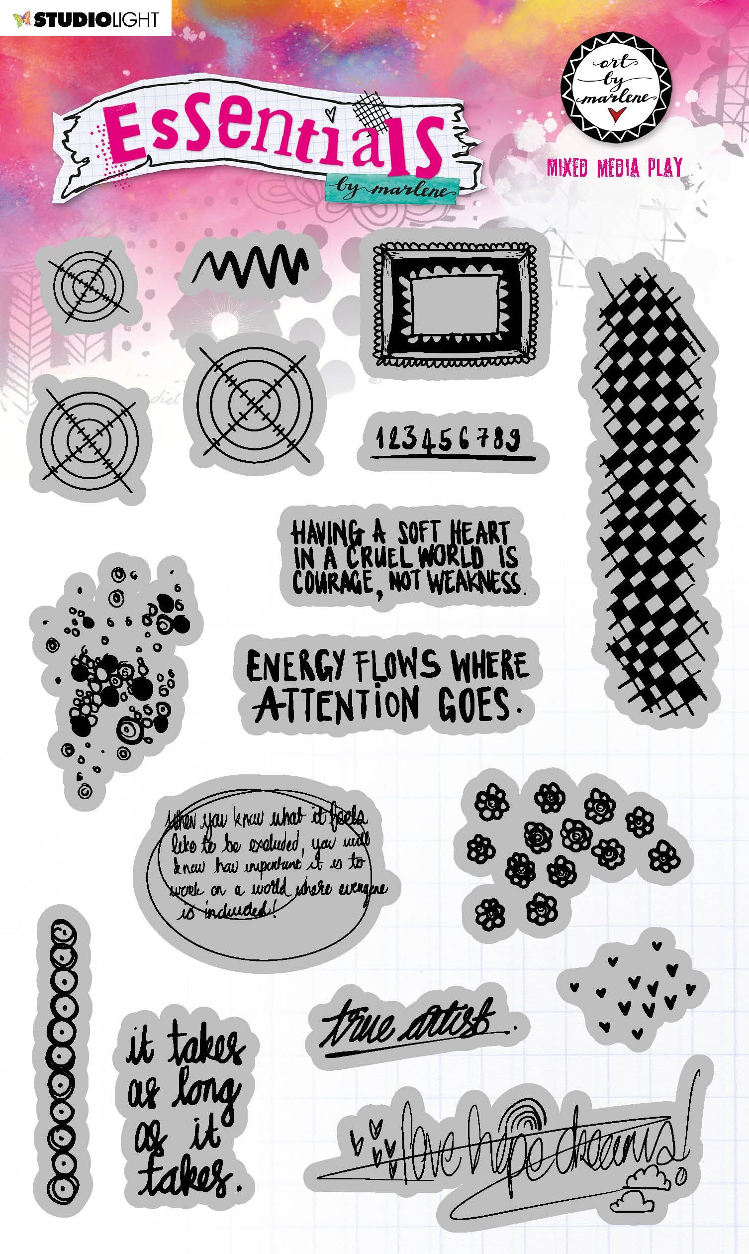 Art By Marlene Essentials Mixed Media Play Stamp