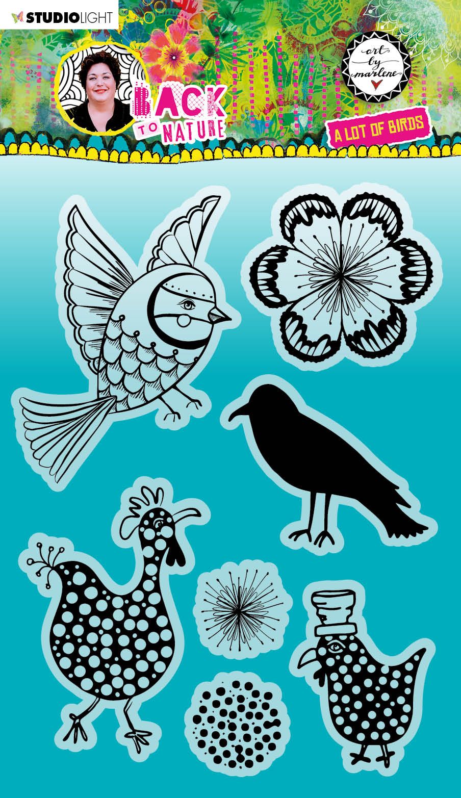 Art By Marlene Back to Nature CLEAR STAMP A LOT OF BIRDS