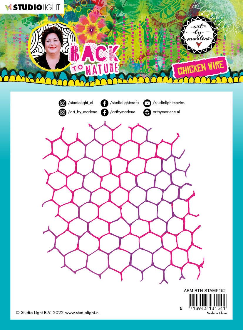 Art By Marlene Back to Nature CLEAR STAMP CHICKEN WIRE