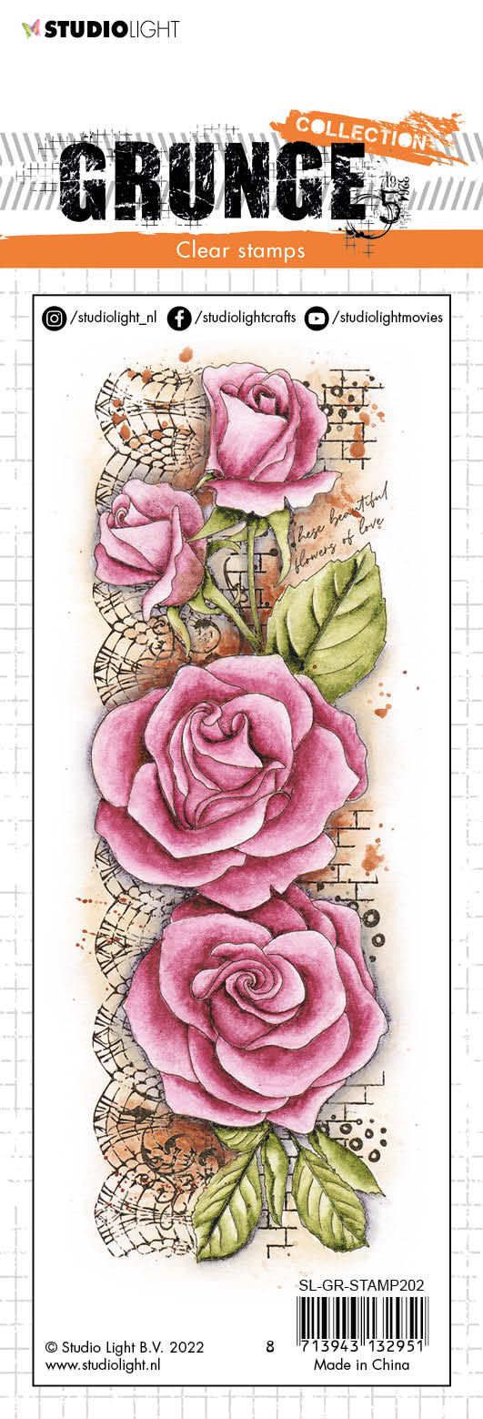 Studio Light - ROSE Grunge Collection Stamp