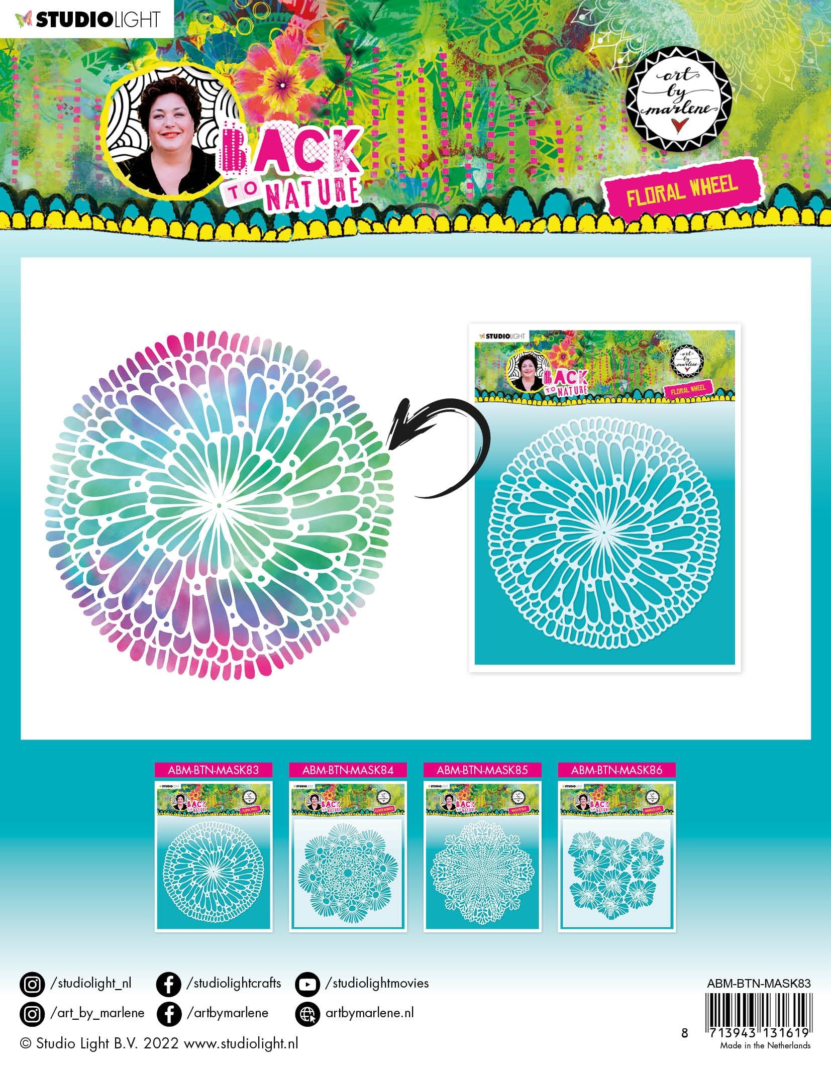 Art By Marlene Back to Nature MASK FLORAL WHEEL