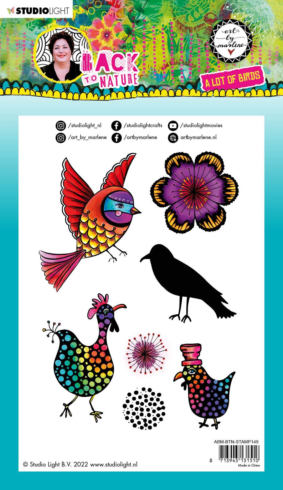 Art By Marlene Back to Nature CLEAR STAMP A LOT OF BIRDS