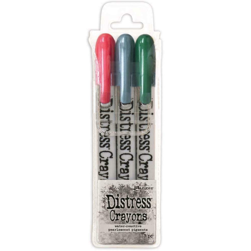 Tim Holtz Distress Crayons -pearlescent Festive pk 1
