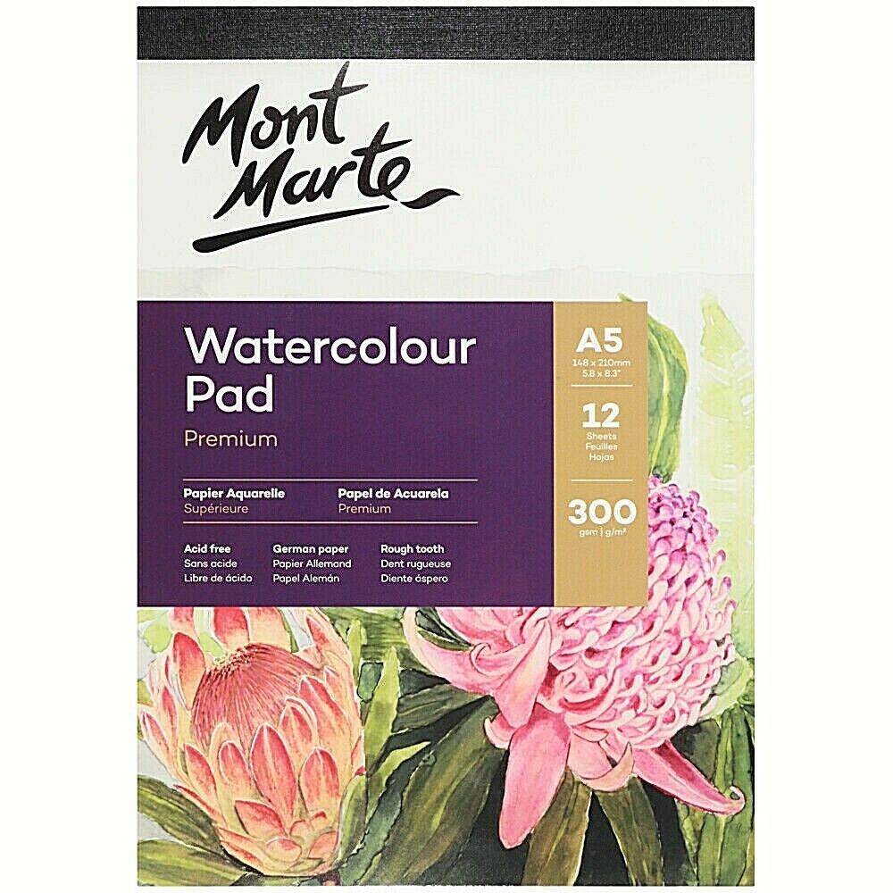 Monte Marte - Water Colour paper A5 12 sheets 300gsm