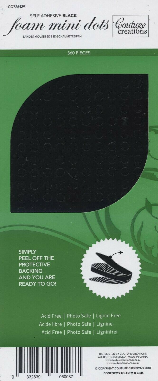 Black Foam Adhesive Mini Dots