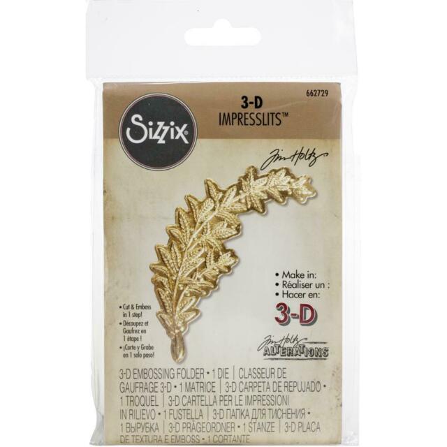 Sizzix 3D Impresslits - Laurel Embossing Folder and Die