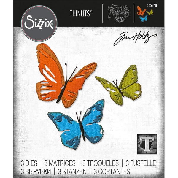 Tim Holtz - SIZZIX - "THINLETS" -Brushstroke Butterflies "
