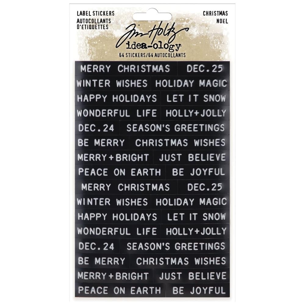Tim Holtz Idea-ology Label Stickers - Christmas Noel