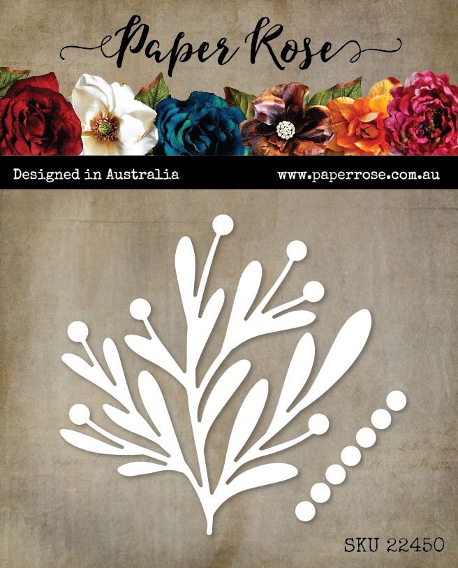 Paper Rose Sweet foliage2 layer Metal Die