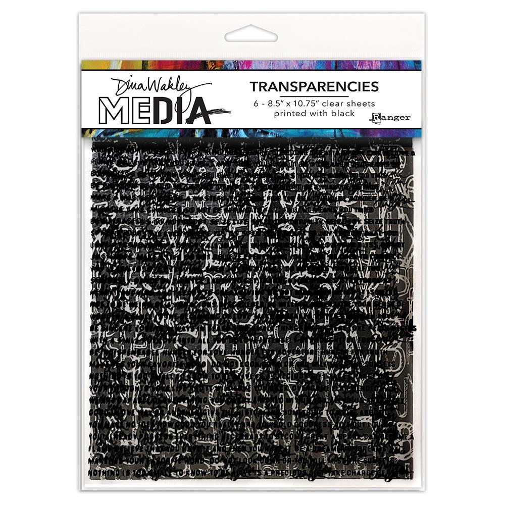 Dina Wakley Transparencies  - Typography Set 1