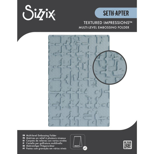 Sizzix Multi-Level Embossing Folder By Seth Apter Grid Graph