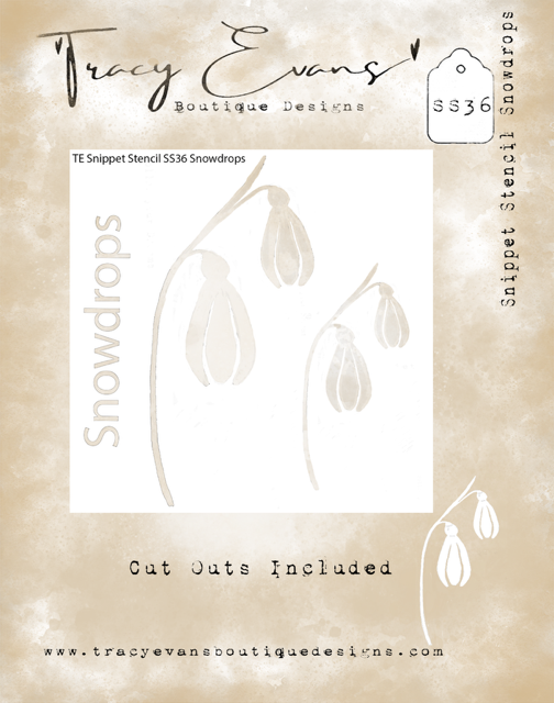 Tracy Evans -  Snippet Stencil -  Snow Drops