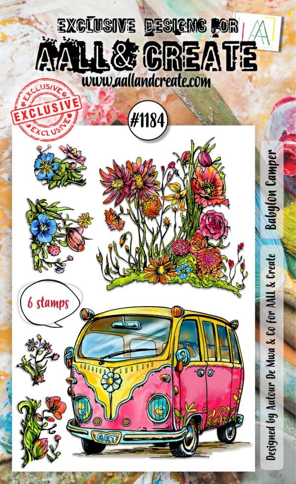 AALL & CREATE -#1184  Babylon Camper Stamp  A6