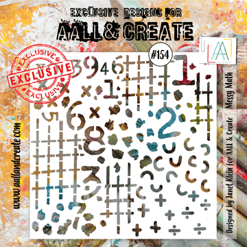 AALL & Create 6 x 6" Stencil Messy Math