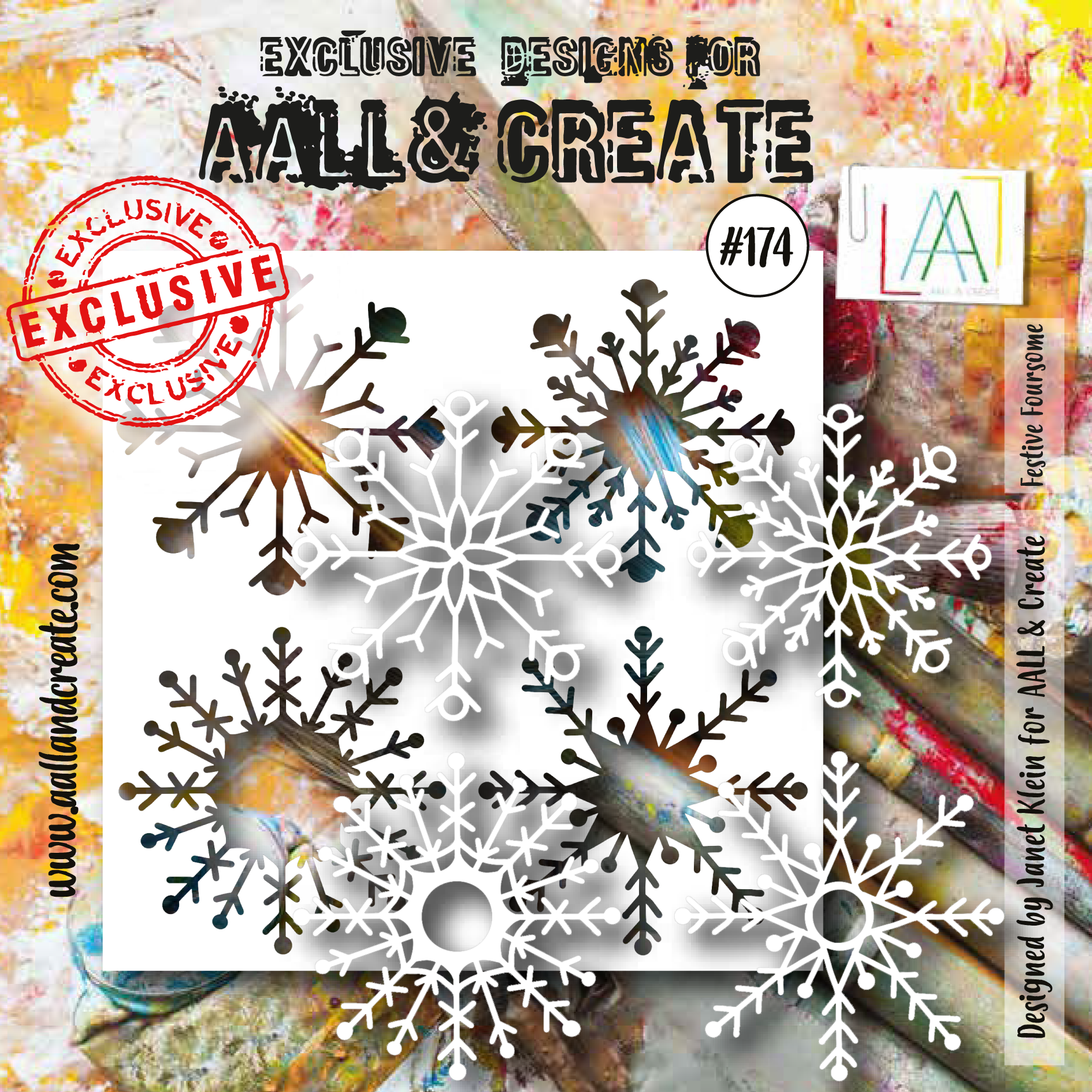 AALL & Create 6 x 6" Stencil Festive Foursome