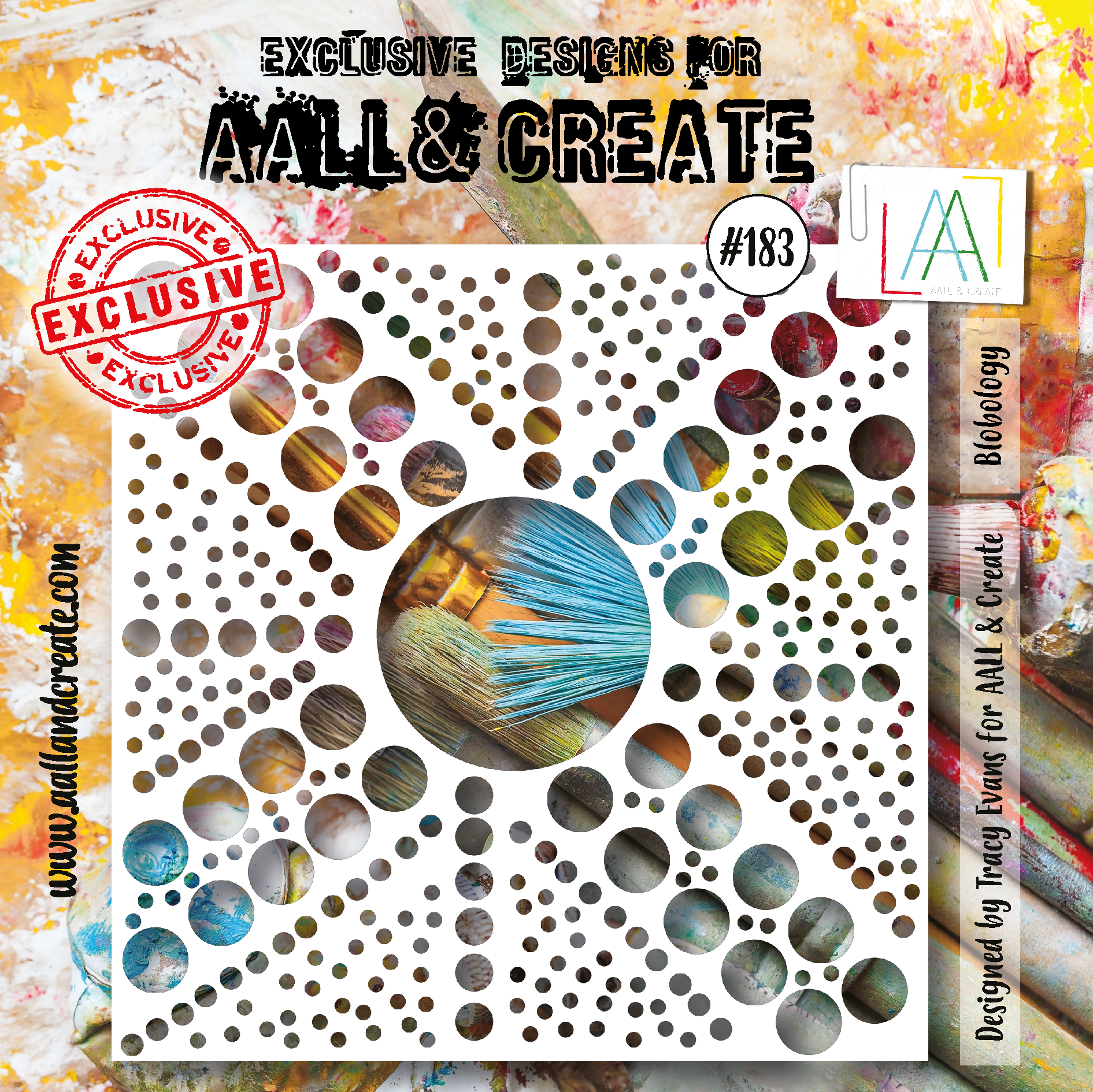 AALL & Create 6 x 6" Stencil BLOBOLOGY