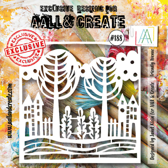 AALL & Create 6 x 6" Stencil Friendly Avenue
