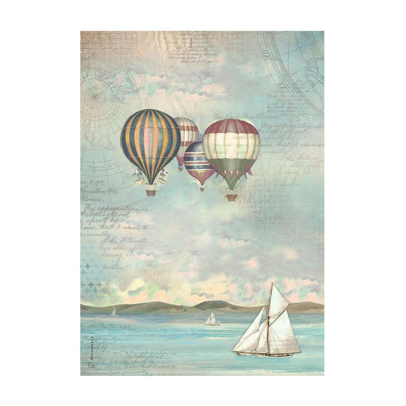 Stamperia Assorted Rice Paper Sea Land Balloons