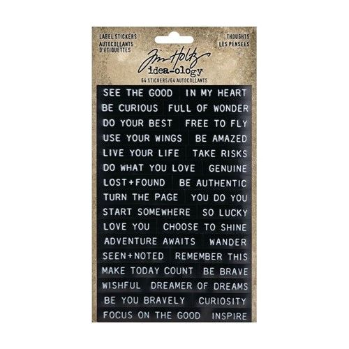 Tim Holtz idea-ology LABEL STiCKERS THOUGHTS