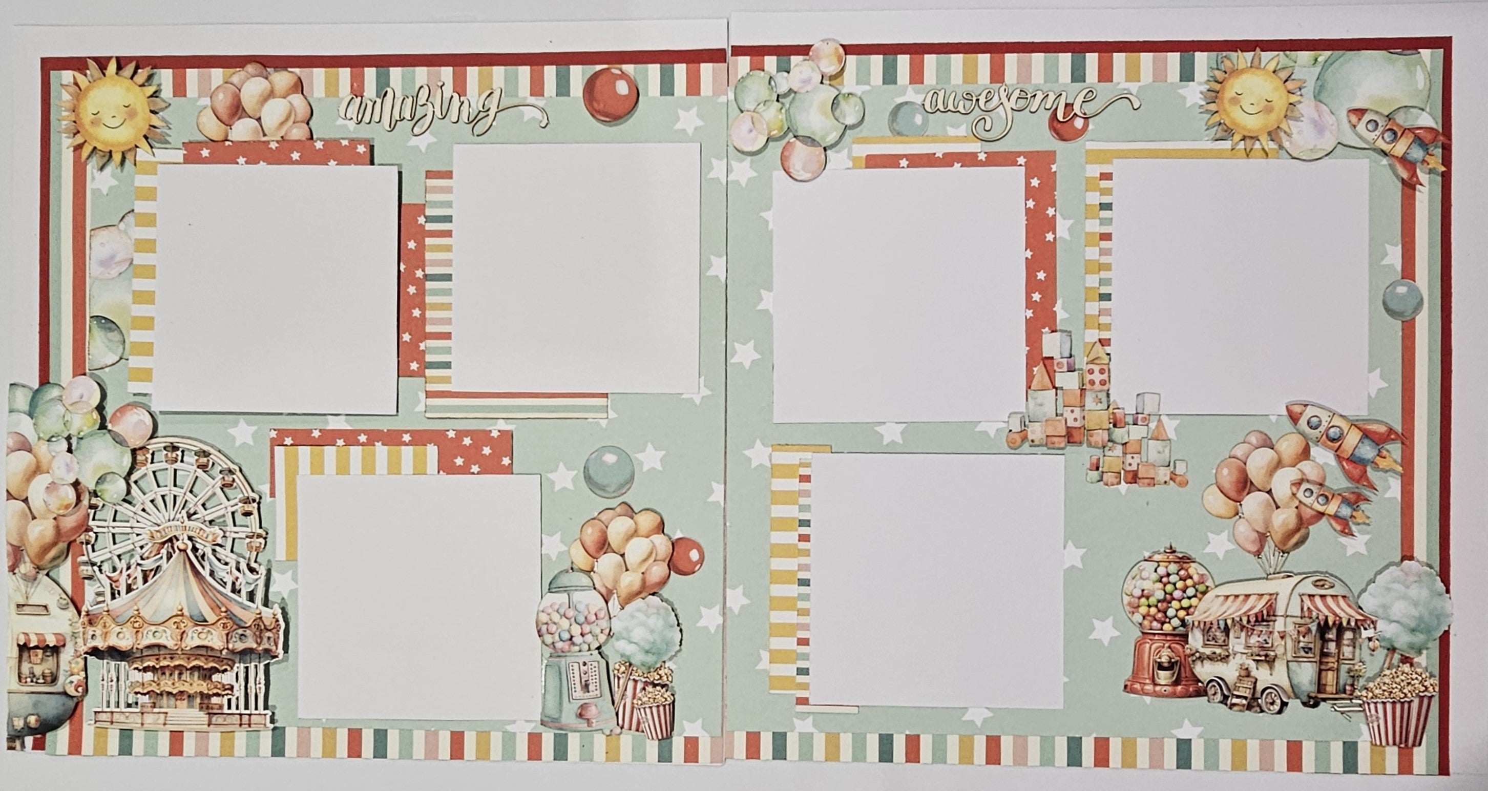 Hillbilly Scrappin Mintay Playtime 5 page kit