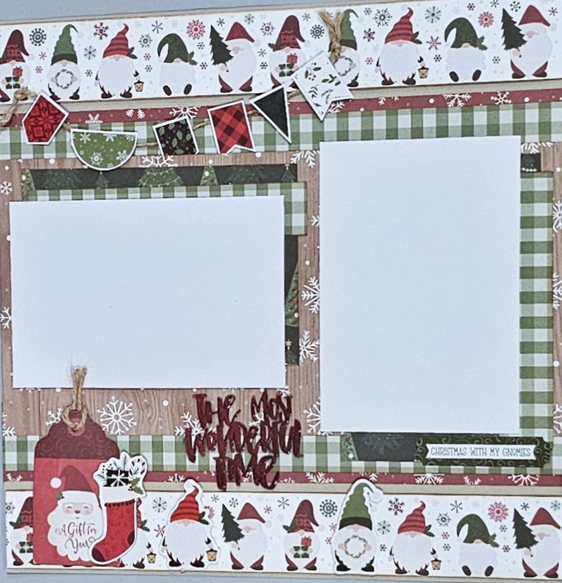 Echo Park Gnomes For Christmas 12 x 12  Scrapbook kit