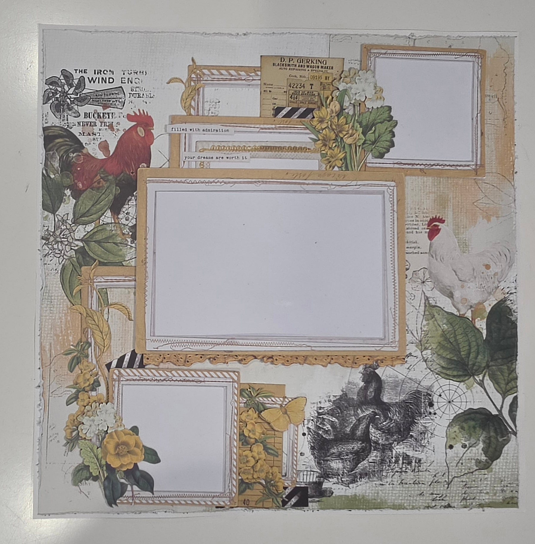Farm House Charm - 2  Scrapbooking Layouts
