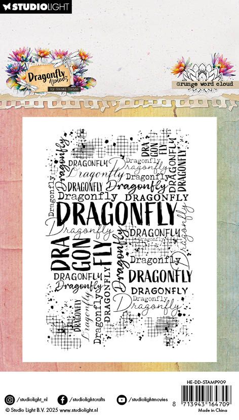 Studio Light -  DragonFly Dreams -Grunge Word  Cloud
