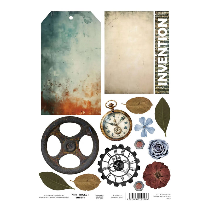 3Quarter Designs -  Mini Project sheets  - Rustic Tinker