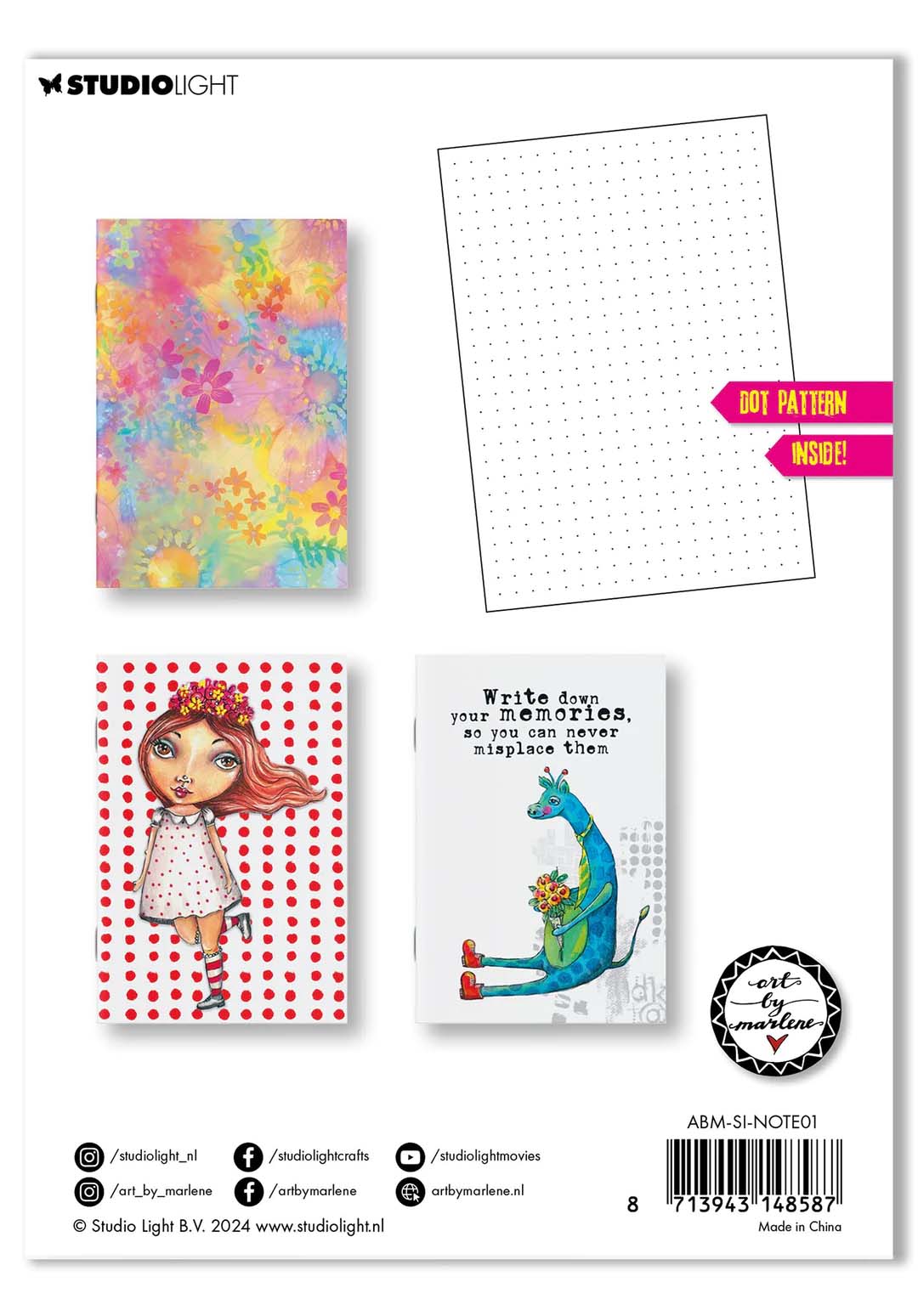 Art By Marlene Signature Collection A6 Notebook Set of 3 ABM-SI-NOTE01