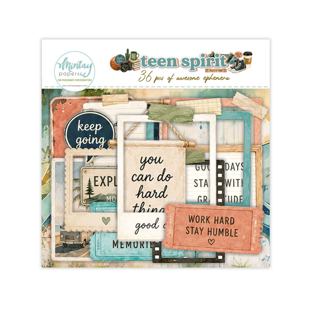 Mintay Teen Spirit Ephemera Set - 36 Pieces
