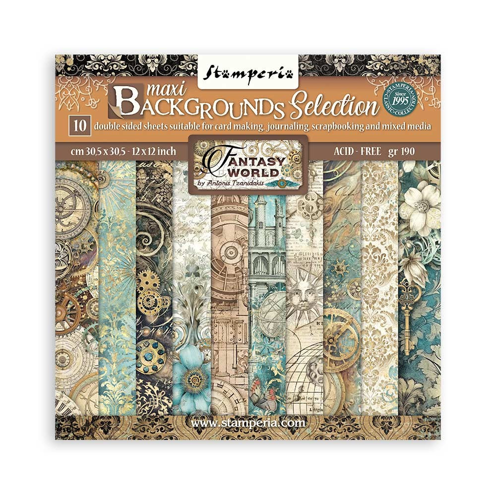 Stamperia -  Sir Vagabond - Fantasy World Backgrounds     12 x 12 collection