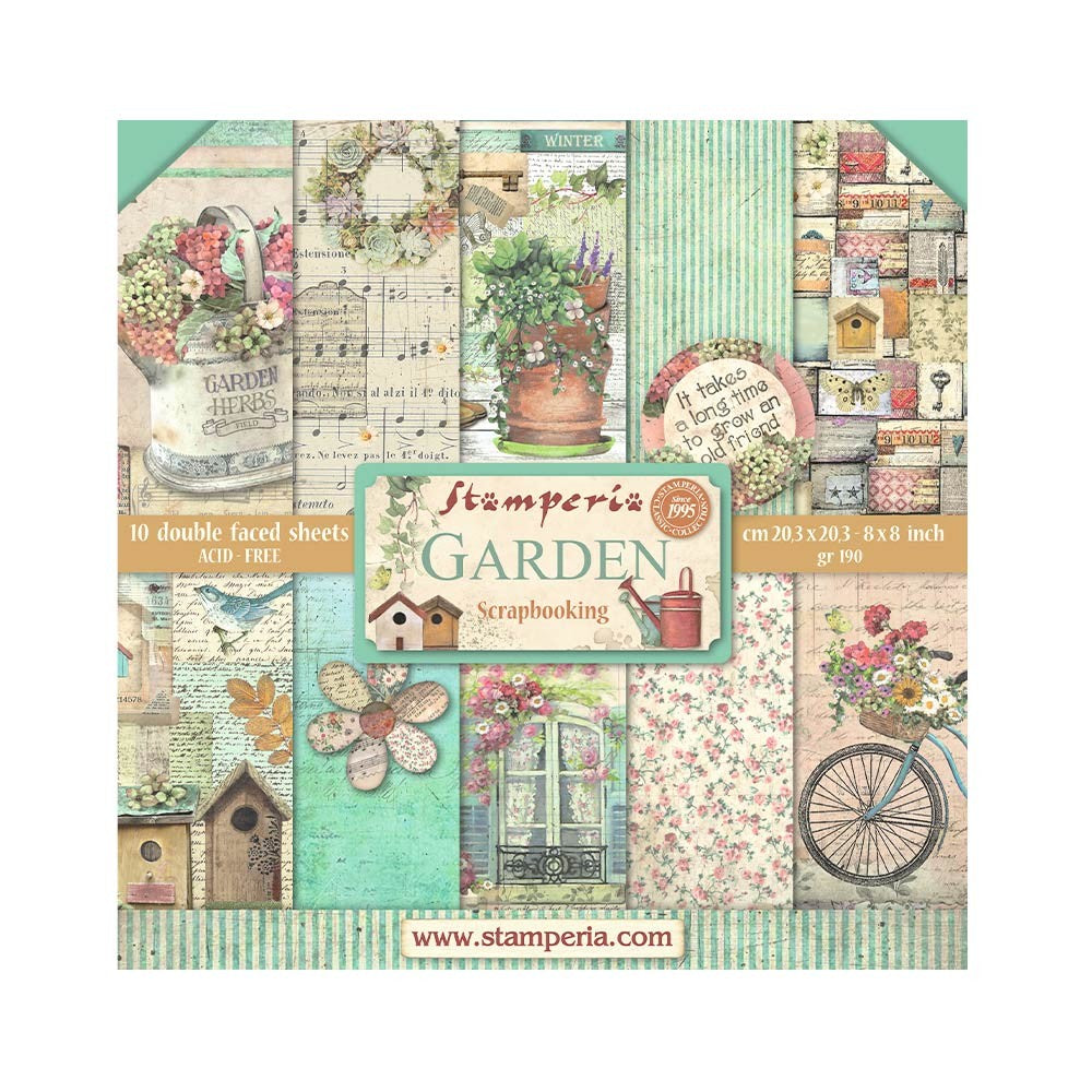 Stamperia - Garden  8 x 8 Paper pack