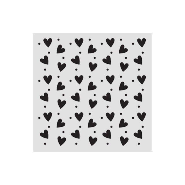 STAMPERIA - Stencil Papers  Packed  - Family - Hearts 12x12 cm inch