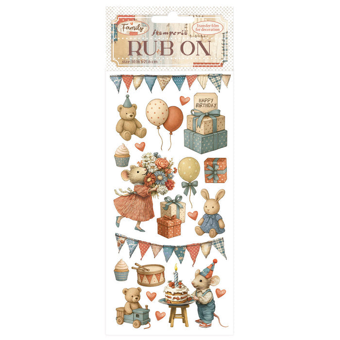 STAMPERIA - Rub Ons  - FAMILY - Family party