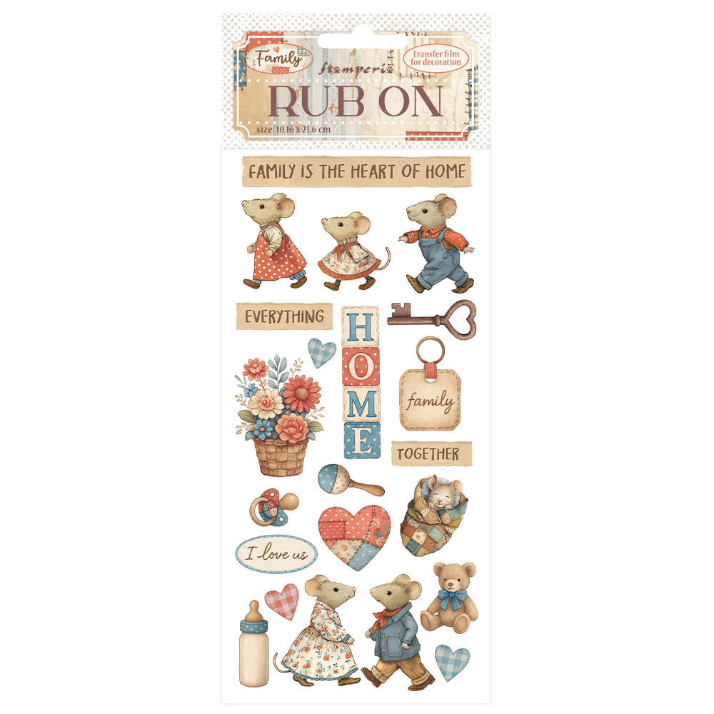 STAMPERIA - Rub Ons  - FAMILY - Family Home