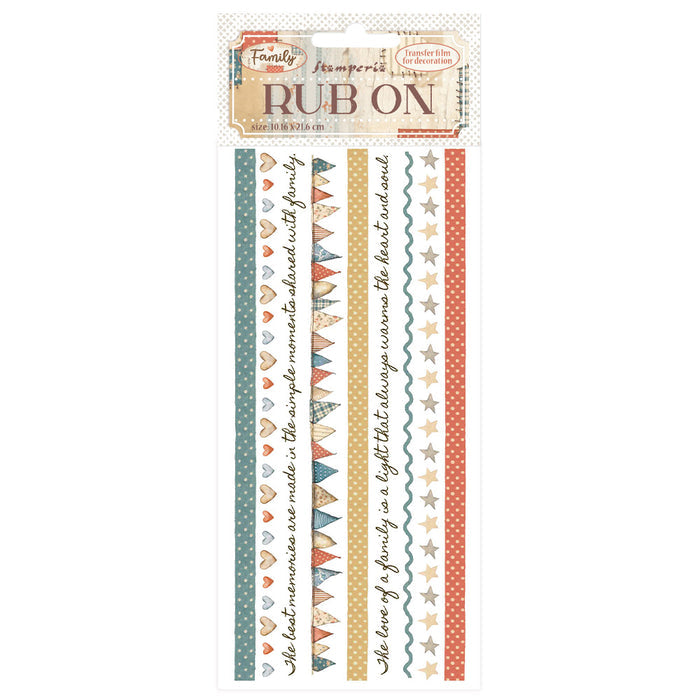 STAMPERIA - Rub Ons  - FAMILY- Stripes